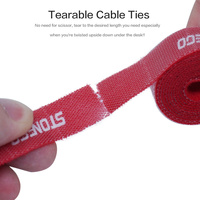 STONEGO teoring USB oplot na kable Organizer do kabli opaski na mysz uchwyt na przewód słuchawkowy przewód HDMI darmowe cięcie zarządzanie taśma do telefonu Hoop 3